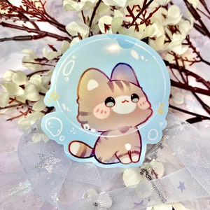 Cute Bubble Kitty Sticker - Vinyl Sticker/ Laptop Stickers/ Cute Stickers