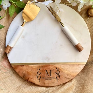 Personalized Cutting Cheese Board, Custom Initials, For Best friend, Birthday, New Home, Housewarming Gift