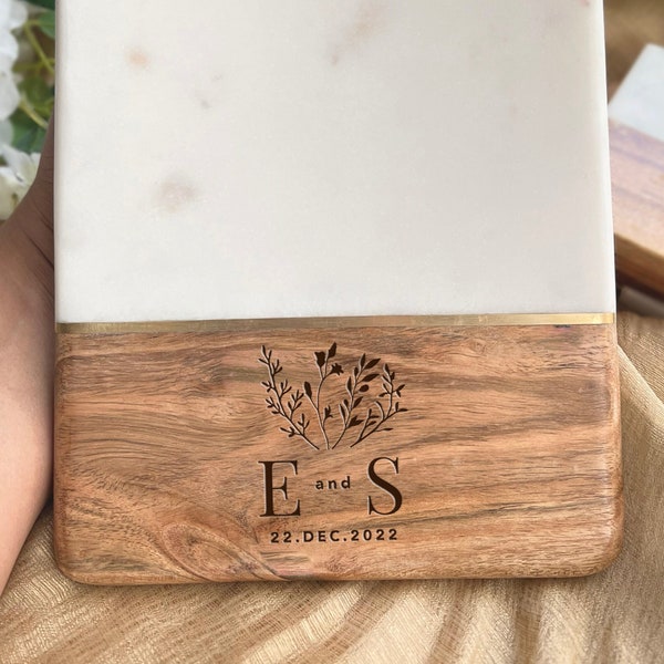 Personalized Cutting Cheeseboard, Option to add 2pc Cutlery, Custom Name, Lovers, Newlywed, Anniversary Gift, Wedding Favors