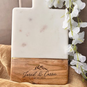 Personalized Charcuterie Board, Custom Cheese Board, Engagement Gift, Marble Cutting Board, Wedding Gift, Personalized Home Gift For Her
