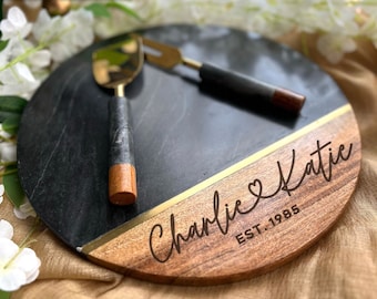 Personalized Wedding Gift For Couples, Custom Charcuterie Board, Cheese Board, Housewarming Gift, Bridal Shower Gift, Engraved Cutting Board