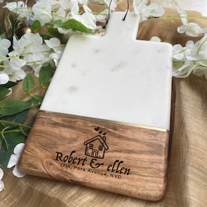 Personalized Home Sweet Home Charcuterie Cheese Board, Housewarming Gift, Custom Name, New Home, Realtor Closing Gift