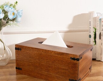 Tissue Box Cover Rectangular With Slide Out Bottom, Holiday Decor