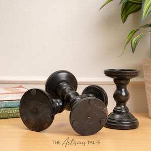 Candlestick Holder, Wood Candle Stand, Dining Table Decor, Wedding Centerpiece, Pillar Candle Holder, Table Centerpiece, Rustic Candle Holder, Tall Candle Holder, Hosting Decor, Wedding Decor, Holiday Decor, Christmas Gifts, Kitchen-And-Dining
