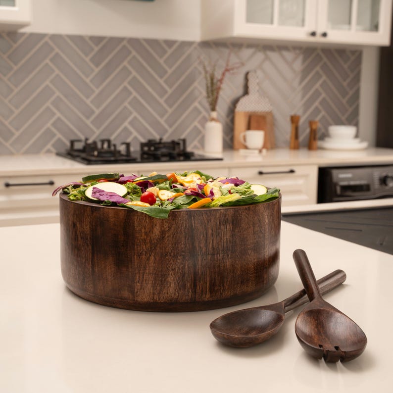 Rustic Dinnerware, Wooden Serving Bowl, Salad Bowl, Table Centerpiece, Wooden Fruit Bowl, Mid Century Bowl, Bread Bowl, new homeowner gift, Unique centerpiece, house warming gift, Decorative Bowls, Hand Carved Bowl, Rustic Keepsake