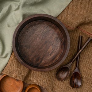 Rustic Dinnerware, Wooden Serving Bowl, Salad Bowl, Table Centerpiece, Wooden Fruit Bowl, Mid Century Bowl, Bread Bowl, new homeowner gift, Unique centerpiece, house warming gift, Decorative Bowls, Hand Carved Bowl, Rustic Keepsake