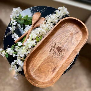 Personalisierte Halloween Candy Bowl, Halloween Wohnkultur, Herbst Geschenk, Gruselige Holzschalen, Tischdekoration, Lebensmittelsichere Teigschüssel