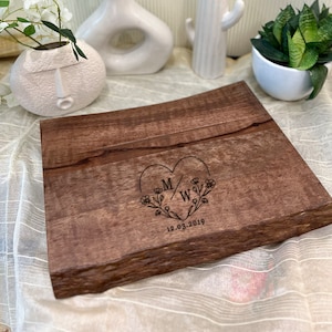 Custom Live Edge Cutting Board, Wooden Cutting Board, Engagement, Bridal Shower, Wedding Gift Giveaways Ideas 2024