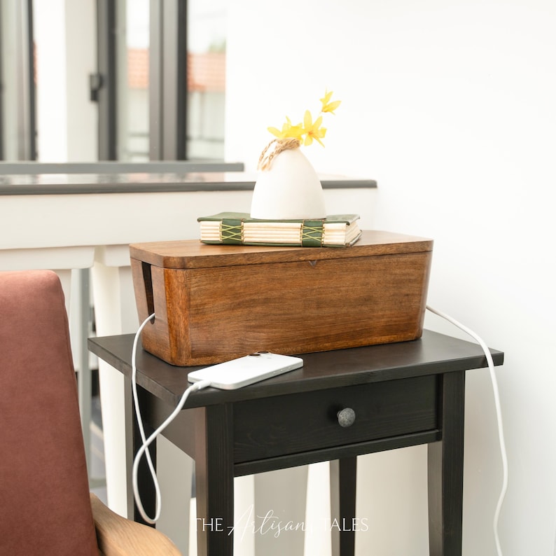 Storage Organization, Cord Organizer, Cable Holder, Home Improvement, Wire Cover, Homeware, cable organizer, desk organizer, Wire Organizer, new home gift, gift for dad, Rustic Organiser, Charging Station