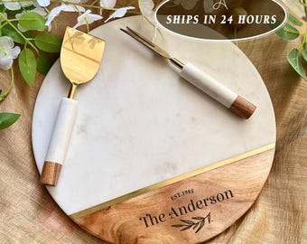 Tagliere di salumi personalizzato, regalo di Natale per lei, regali di nozze, tagliere di formaggi personalizzato, ospitalità per le feste, tagliere rotondo, regalo per la cucina