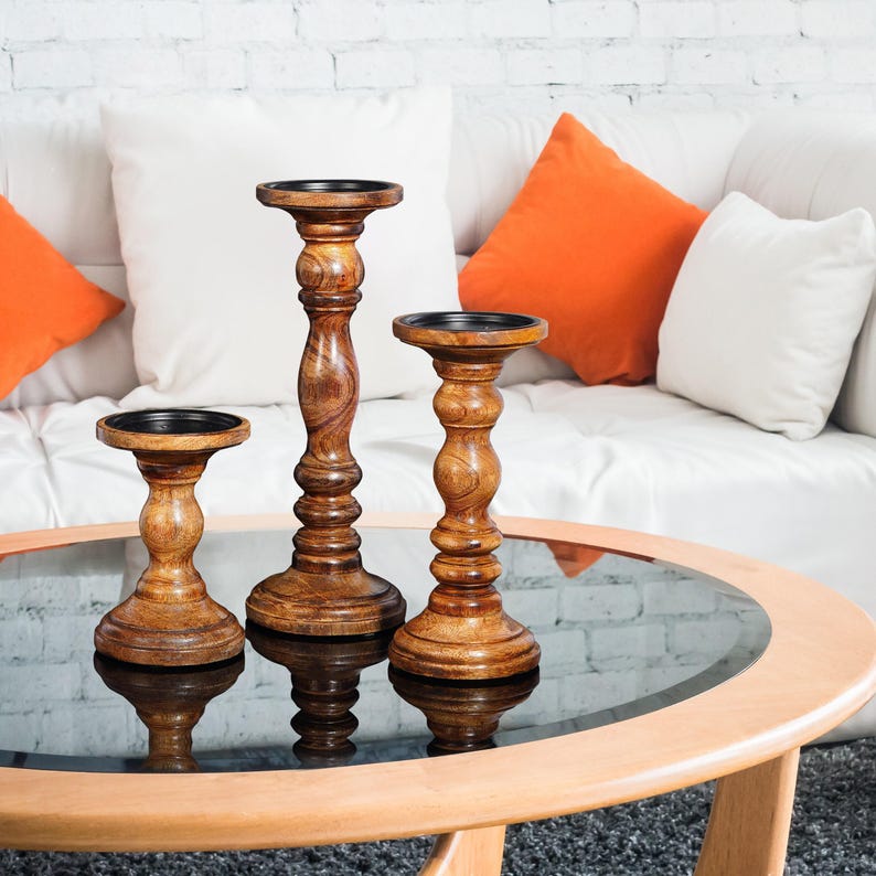 Hosting Decor, Pillar Candle Holder, Wooden Candle Holder, Wedding Candles, Candles Stand, Table Centerpiece, Wedding Centerpiece, Farmhouse Candle, Home-Decor, candle holder, Modern rustic, Candlestick Holders, table decoration