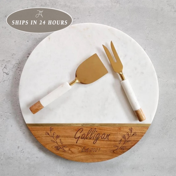 Charcuterie Board Personalized, Custom Cheese Board, Home Gift, Engraved Marble Serving Board, House Warming Gift, Unique Gift For Mom