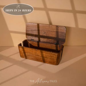 Wood Cord Management Box, Home-Decor, Cable Organizer, Desk Storage Organization, Power Strip Cover, Wire Hider, Surge Protector Cover