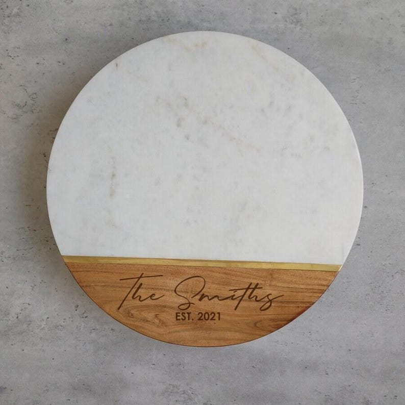 Tagliere di salumi personalizzato, tagliere di formaggi personalizzato, regalo per la casa, tagliere in marmo inciso, regalo di inaugurazione della casa, regalo unico per la mamma immagine 3