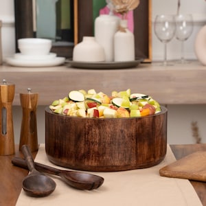 Rustic Dinnerware, Wooden Serving Bowl, Salad Bowl, Table Centerpiece, Wooden Fruit Bowl, Mid Century Bowl, Bread Bowl, new homeowner gift, Unique centerpiece, house warming gift, Decorative Bowls, Hand Carved Bowl, Rustic Keepsake