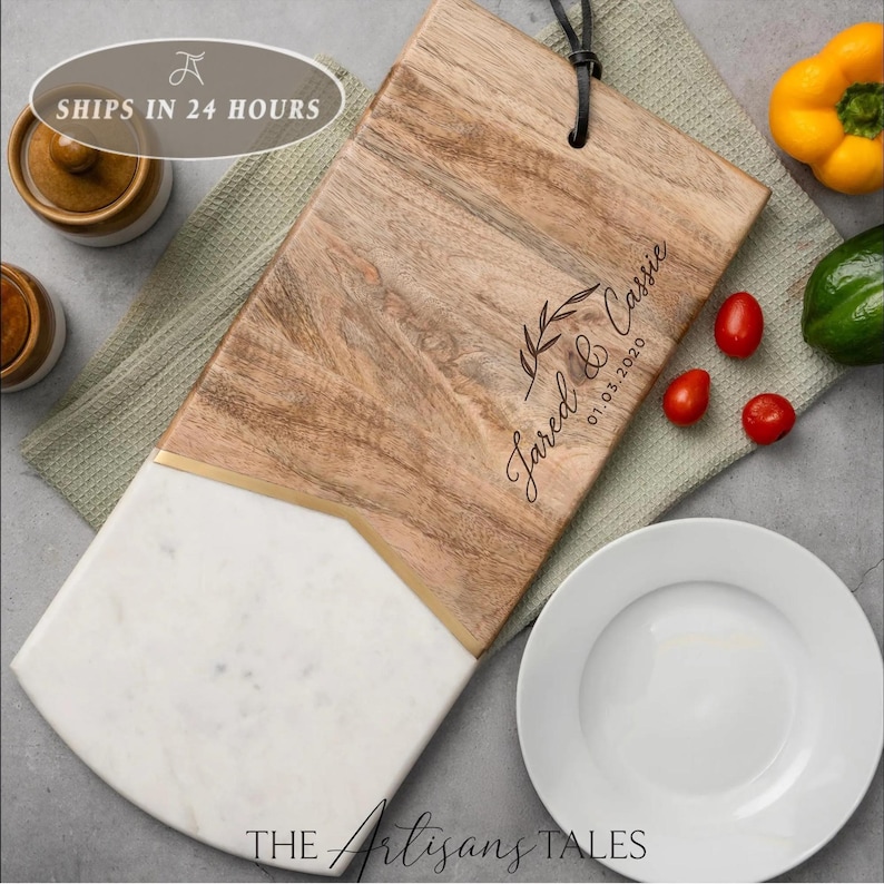 Charcuterie Board Personalized, Holiday Hosting, Engraved Cheese Board, Kitchen Gift For Couples, Engagement Gift, Monogram Homeware