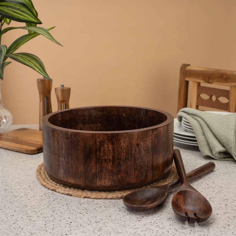 Rustic Dinnerware, Wooden Serving Bowl, Salad Bowl, Table Centerpiece, Wooden Fruit Bowl, Mid Century Bowl, Bread Bowl, new homeowner gift, Unique centerpiece, house warming gift, Decorative Bowls, Hand Carved Bowl, Rustic Keepsake