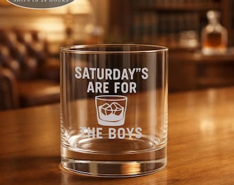 Personalized 10oz Whiskey Glass, Old Fashioned Bourbon Glass, Christmas Gift for Him, Stocking Stuffer