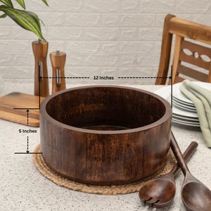 Rustic Dinnerware, Wooden Serving Bowl, Salad Bowl, Table Centerpiece, Wooden Fruit Bowl, Mid Century Bowl, Bread Bowl, new homeowner gift, Unique centerpiece, house warming gift, Decorative Bowls, Hand Carved Bowl, Rustic Keepsake