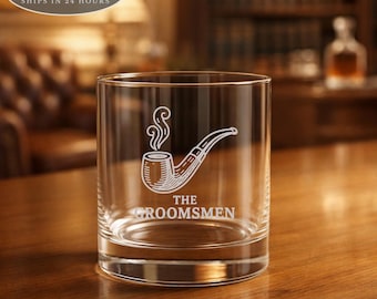 Bachelor Party Whiskey Glass 10oz, Old Fashioned Rocks Glass, Groomsmen Gift, Best Man