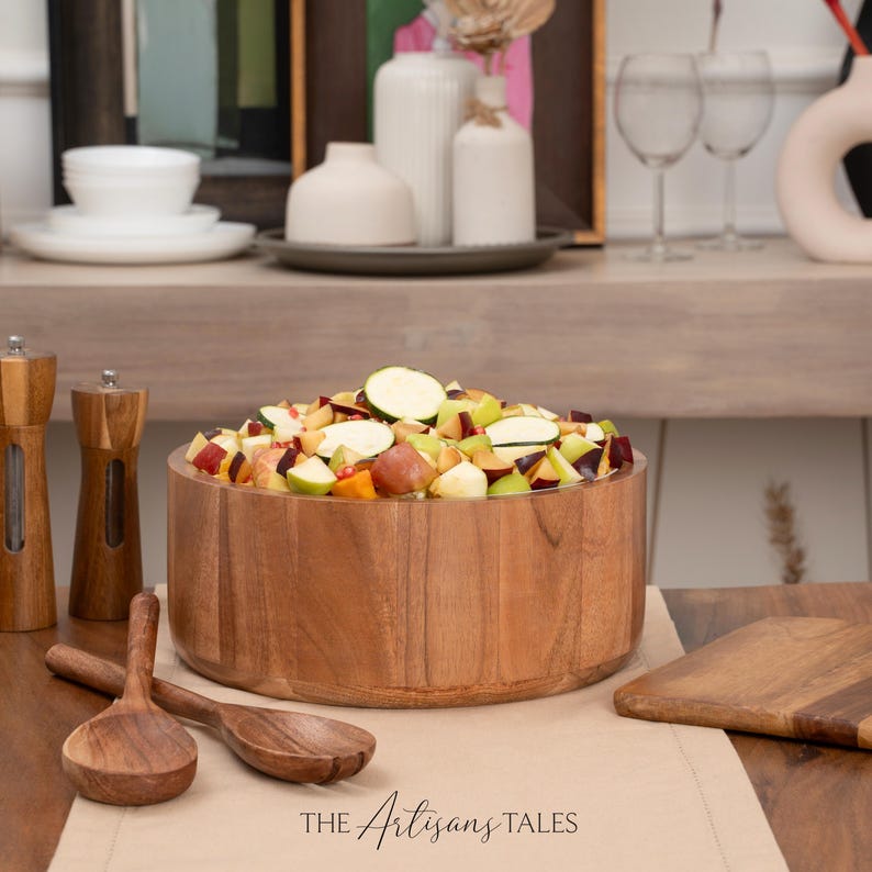 Wooden Bowls, Handmade Fruit Bowl, Hosting Decor, Large Serving Bowl, Mixing Bowl, Food Safe Bowl, Wood Bowl, fruit bowl, salad bowl, serving bowl, catch all bowl, decorative bowl, centerpiece bowl