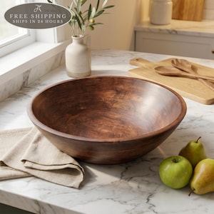 Wood Bowls: Serving Bowl, Catch All Bowl, Holiday Hosting Decor, Thanksgiving, Christmas Table