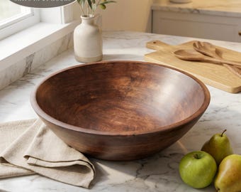 Wood Bowls: Serving Bowl, Catch All Bowl, Holiday Hosting Decor, Thanksgiving, Christmas Table