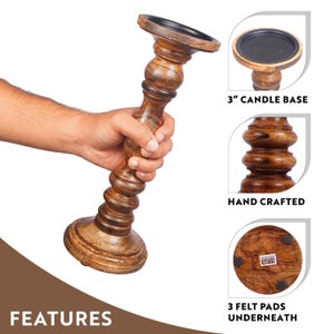 Hosting Decor, Pillar Candle Holder, Wooden Candle Holder, Wedding Candles, Candles Stand, Table Centerpiece, Wedding Centerpiece, Farmhouse Candle, Home-Decor, candle holder, Modern rustic, Candlestick Holders, table decoration