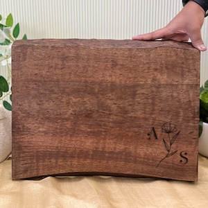 Personalized Live Edge Charcuterie Board, Custom Cheese Board, Gift for Couple, Housewarming, Wedding, Anniversary