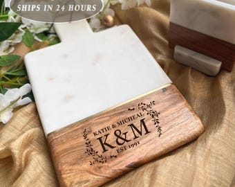 Personalized Charcuterie Board, Bridal Shower Gift, Custom Engraved Cutting Board, Newlywed Gifts, Family Name Cheese Board, Engagement Gift