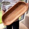 Wooden Dough Bowl, Homeware, Extra Long Handmade Wood Bowl, Holiday Hosting Home-Decor, Large Bread Bowl, Christmas Gift For Her,Hand Carved