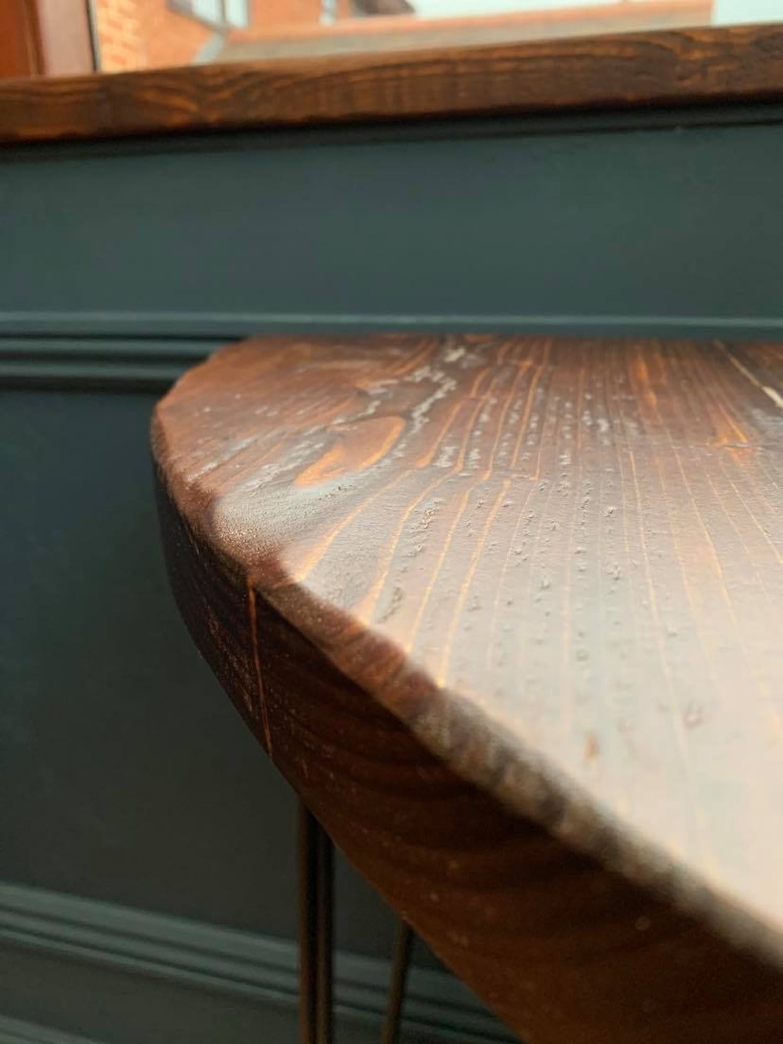 Custom Rustic Corner Table Side Table Handmade Solid Wood Etsy