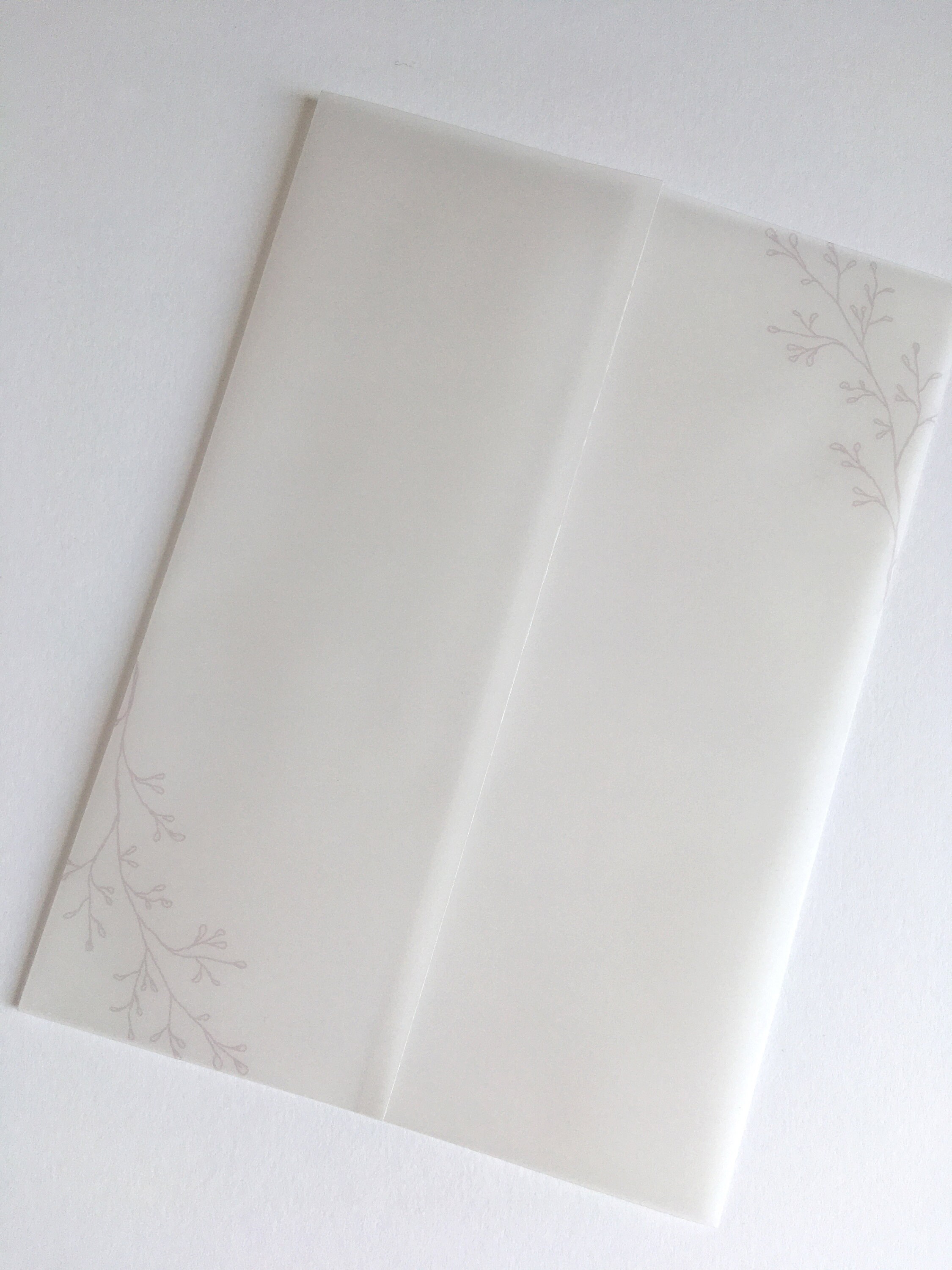 Printed vellum jacket for 5x7 wedding invitations Etsy