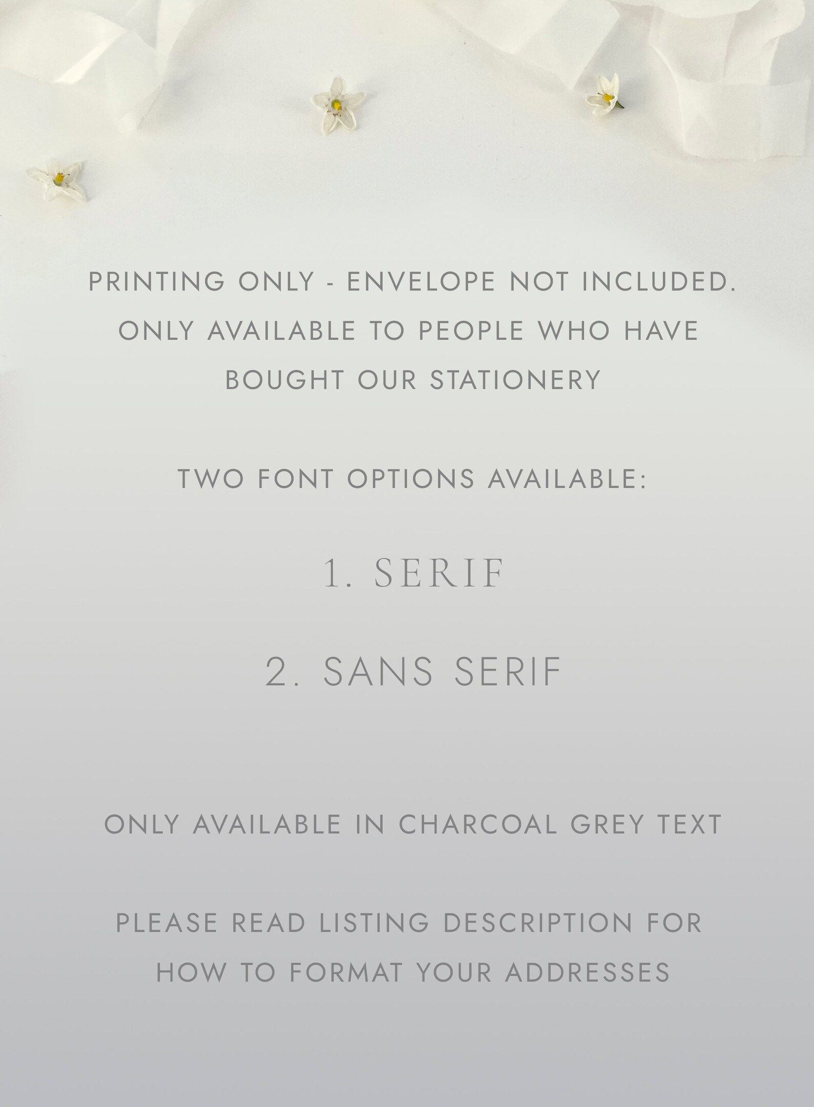 Envelope Address Printing, ENVELOPES NOT INCLUDED. Only Available If ...