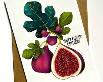 Feliz cumpleaños Figgin, tarjeta de felicitación, ilustración