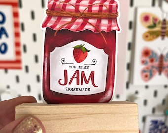 Strawberry Jam, Vinyl Sticker, illustration