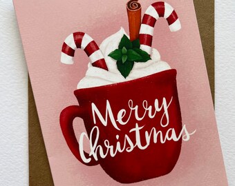 Christmas Cocoa Illustrated Greeting Card