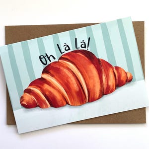 Carte de voeux de croissants, illustration