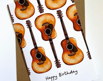 Guitar Birthday Greeting Card