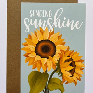 Biglietto di auguri di girasole, biglietto di auguri, girasole, illustrazione
