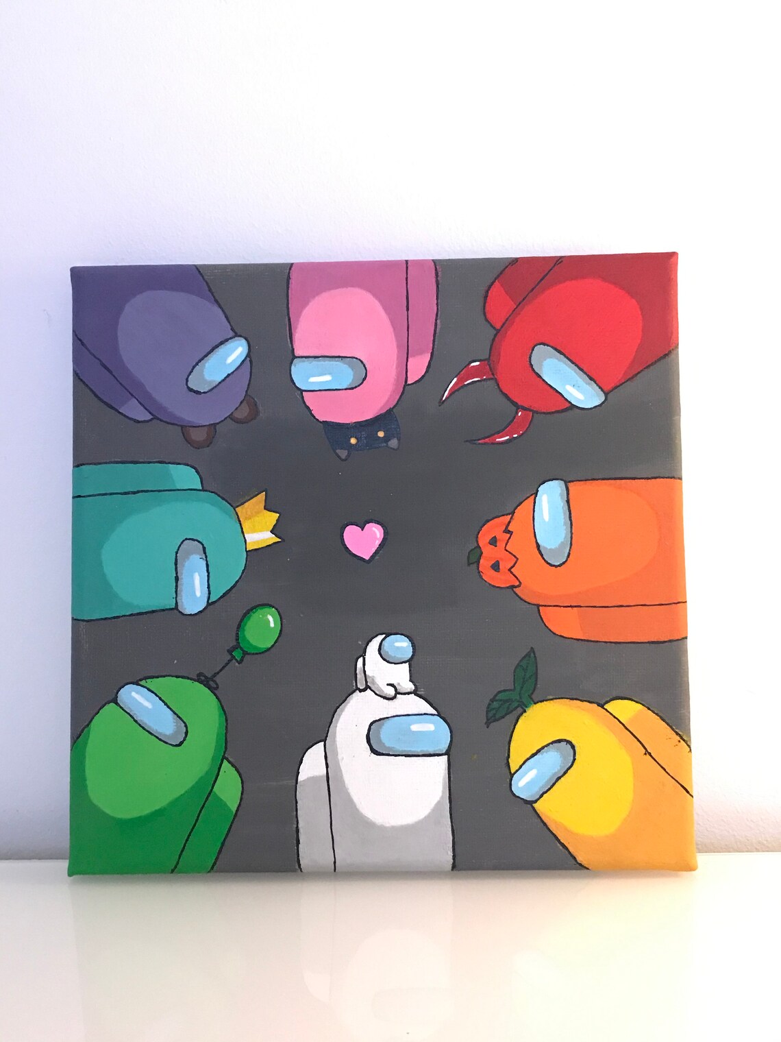 Among Us Acrylic Painting on Canvas Etsy