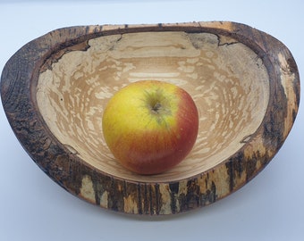 Art.-No. 1035 Bowl Bowl Birch with bark edge Turning craft Unique handmade