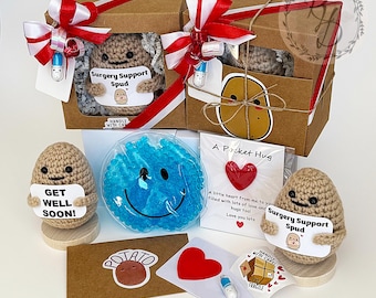 Get Well Potato Gift Box with Ice Pack and Card