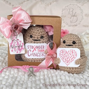 乳がんサポートケアパッケージ：かぎ針編みのポテトとブレスレット