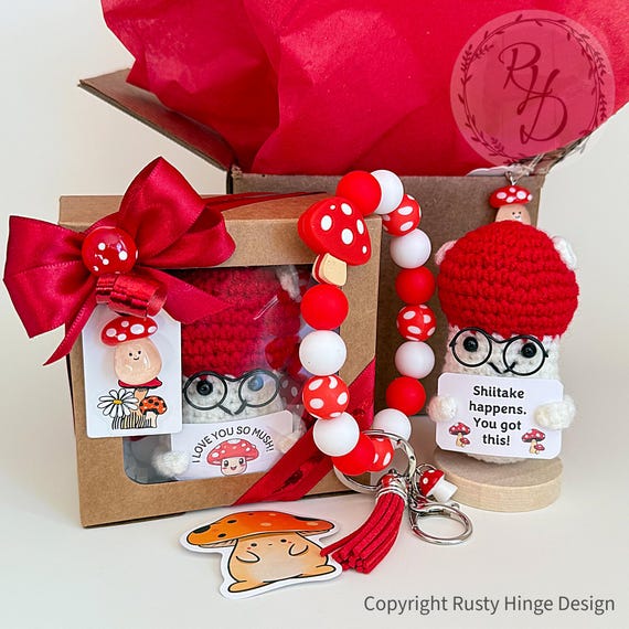 Mushroom Lover Gift Box with Wristlet and Plush