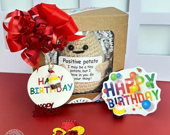 Crochet Potato Birthday Gift Box: Personalized Emotional Support Present