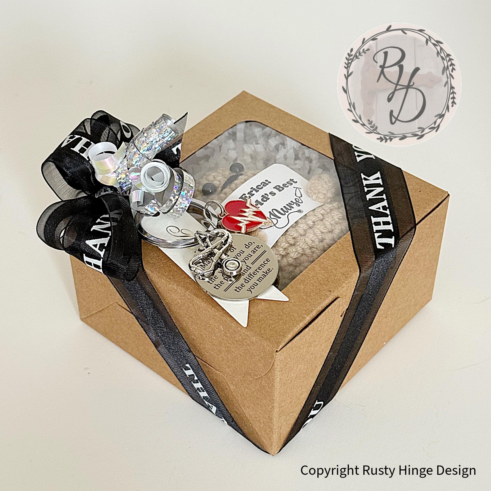 ElasignShopo 4 Pack Nurse Appreciation Keychains - Crochet Potato With Inspirational Tag, Nurse Week Gift