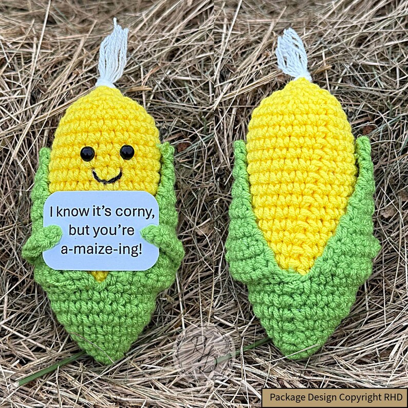 Motivational Corn Gift Box: Gag Gift Figurine and Sticker - Etsy