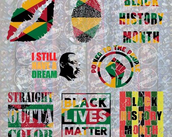 Paquete SVG del Mes de la Historia Afroamericana: Juneteenth, Orgullo Negro (Archivos de corte digital)