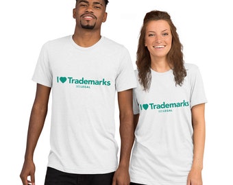 I Heart Trademarks Unisex T-Shirt (White/Teal)